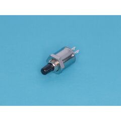 PSW-4-B, кнопка круглая 2,8мм 220в 0,3а, крепление гайка, нр, черная