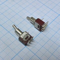 MTL-102-2C3, тумблер on-on 1 группа контактов 1.5а, 250в угловой на плату