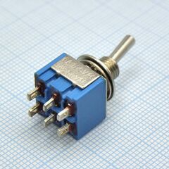 MTS-212, тумблер on-(on) 2 группы контактов 3а 250в