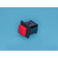 PSW-9AR, кнопка 15х15 крепление защелка без фиксации, нр контакт, красная