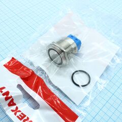 A22-A1-12V с зеленой подсветкой, кнопка антивандальная с подсветкой 12в d22 5a 250b (6c) (on)-off/(off)-on