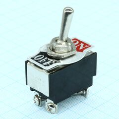 KN3(B)-201A-A1, тумблер on-off (10a 250в) две группы контактов на замыкание (ss321)