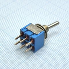 MTS-212 A-2, тумблер on-(on) 2 группы контактов 3а 250в на плату