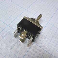 KN3(C)-223AP-B3, тумблер (on)-off-(on) 2 группы контактов - клеммы