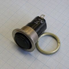 К-1-1 20мм (металл), 1 замыкание, черная кнопка