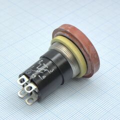 К-3-2П 20мм (металл), 1 замыкание, 1 размыкание, красный протектор