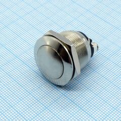 L-KLS7-PBS-013D, кнопка металлическая без фиксации off-(on) 250в 2а d=22мм