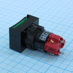 D16LMT2-1ABKG, d16lmt2-1abkg, переключатель кнопочный без фиксации 250в/5а led подсветка 24в