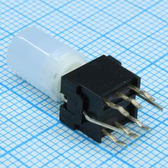 LP4OA1PBCTG, переключатель панельный dpdtкруглый зеленый монтаж в отверстие