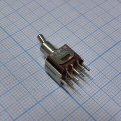 MTL-203-2C2T, тумблер on-off-on 2 группы контактов 1.5а, 250в прямой на плату
