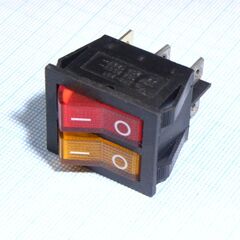 SWR 2101-1B3 Y+R/B IRS, переключатель клавишный с подсветкой