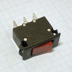 SWR-IRS-1-R15 С авт. откл. 15A (KB-001), переключатель клавишный с подсветкой, автомат