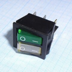SWR 2101-1A3 G+W/B IRS, переключатель клавишный с подсветкой