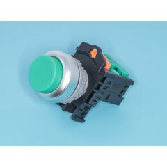 TN2BAG-1A, кнопка управления выступающая, с фиксацией, d 30 мм, нр, зеленая