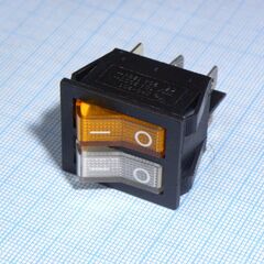 SWR 2101-1B3 W+Y/B IRS, переключатель клавишный с подсветкой
