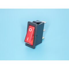 SWR-51/L, выключатель 220в 3 контакта 30х11мм с подсветкой, красный, крепление защелка