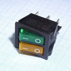 SWR 2101-1A3 Y+G/B IRS, переключатель клавишный с подсветкой