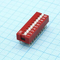 SWD1-10 (DS-10) (SNDP101-10P-R0GL), переключатель dip 10 групп