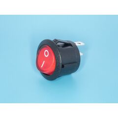 SWR-21R, выключатель 220в 2 контакта круглый, d 20мм, красный, вкл-выкл