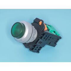 TN2IL2GN-1A, кнопка управления выступающая, с подсветкой, без фиксации, d 30 мм, нр, зеленая