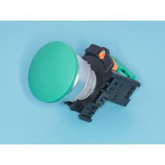 TN2BMG-1A, кнопка управления грибовидная, без фиксации, d 38 мм, нр, зеленая