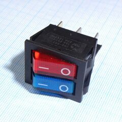 SWR 2101-1A3 BL+R/B IRS, переключатель клавишный с подсветкой