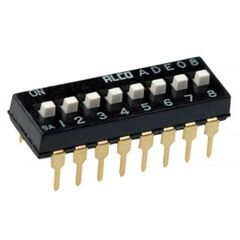 1825057-7, переключатель dip 8 групп 24в 0,1а, 2.54mm