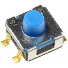 7914G-1-000E, кнопка тактильная 4.5х4.5 h=4.19мм (2.54мм+толкатель 1.65мм) 2.94n 0.1а 16в 100000 циклов smd монтаж