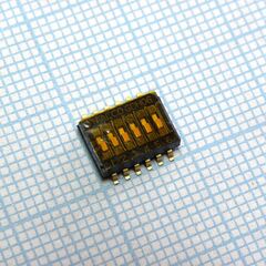 1571983-8, переключатель dip 6 групп 24в 0,025а, 1.27mm smd