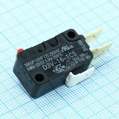 D3V161C5, микропереключатель 16а 250в (28.8х10.3х15.8мм) spdt соединение клеммой