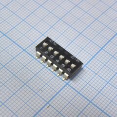 DM-06-V, движковый переключатель 6 групп smd монтаж 2.54мм 25ма 24в