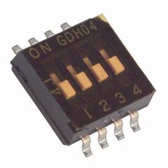 1571983-4, переключатель dip 4 позиции 24в 0,025а, 1.27mm smd