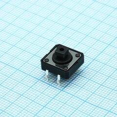 L-KLS7-TS1204-7.3-180, кнопка тактильная 12х12х7.3мм усилие нажатия 180гр 0.05а 12в 100000 циклов монтаж в отверстие