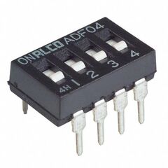 1825002-5, переключатель dip 4 позиции 24в 0,1а, 2.54mm