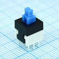 MPS-800-G, кнопочный переключатель с фиксацией 8х8мм 100ma 30vdc, 6pin