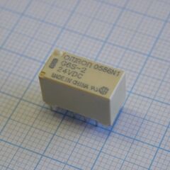 G6S-2-24DC, сигнальное реле 2а 2 группы на переключение (dpdt) катушка 24в (14.8х7.3х9.2мм) монтаж в отверстие