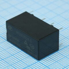 HFD27/024-S, сигнальное реле 24vdc 1a dpdt (20,5x10,1x11,5мм) tht