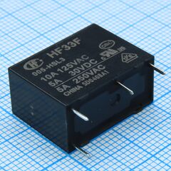 HF33F/005-HSL3F, реле силовое 5а один контакт на замыкание катушка 5в повышенной чувствительности