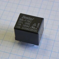 BS-115C-12A-12VDC, реле силовое +12в/10а