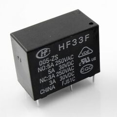 HF33F/024-ZST, сверхминиатюрное силовое реле серия hf33f spdt (одна контактная группа-два направления) катушка 24в