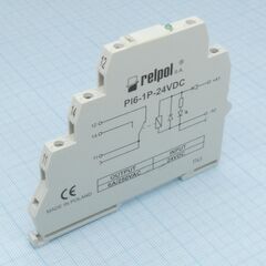 PI6-1P-24VDC, реле промежуточное на din-рейку катушка 24в, светодиод