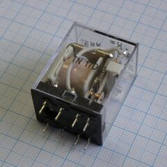 TRY-24VDC-P-2C, реле силовое 24vdc, 10а, 2переключения в плату / 28х21.5х35.5мм