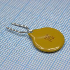 60R160XF, самовосстанавливающийся предохранитель ptc 1.6a(hold) 3.2a(trip) 60vdc 40a 1.9w 11.4s 0.09ohm radial 15.36 x 3.1mm
