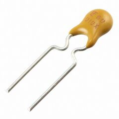 60R010XPR, самовосстанавливающийся предохранитель ptc 0.1a(hold) 0.2a(trip) 60vdc 40a 0.38w 4s 2.5ohm radial 7.4 x 3.1mm