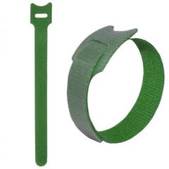 Липучка 210Х16 ММ, зеленый (50шт), хомут-липучка 210х16 мм, зеленый (упаковка 50шт)