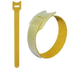 Липучка 150Х12 ММ, желтый (100шт), хомут-липучка 150х12 мм, желтый (упаковка 100шт)