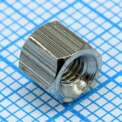 H-L0500-0600-5-03-2N, стойка латунная для печатной платы, шестигранная, м3, 5мм, отверстие-отверстие