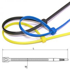 3.6X180 BLACK (100ШТ), стяжка кабельная 3.6x180 черная (100шт)