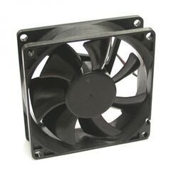RQD 8025MS 24VDC, вентилятор 24в 80x80х25мм, 3000 об/мин., 64м3/час, 29.5дб, подшипник скольжения, тип вывода - провод
