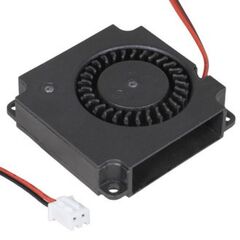 RQU3510MS 12VDC, вентилятор 12в 35x35х10мм, 7000 об/мин, 2.46м3/час, 28.1дб, подшипник скольжения, тип вывода - коннектор на проводе